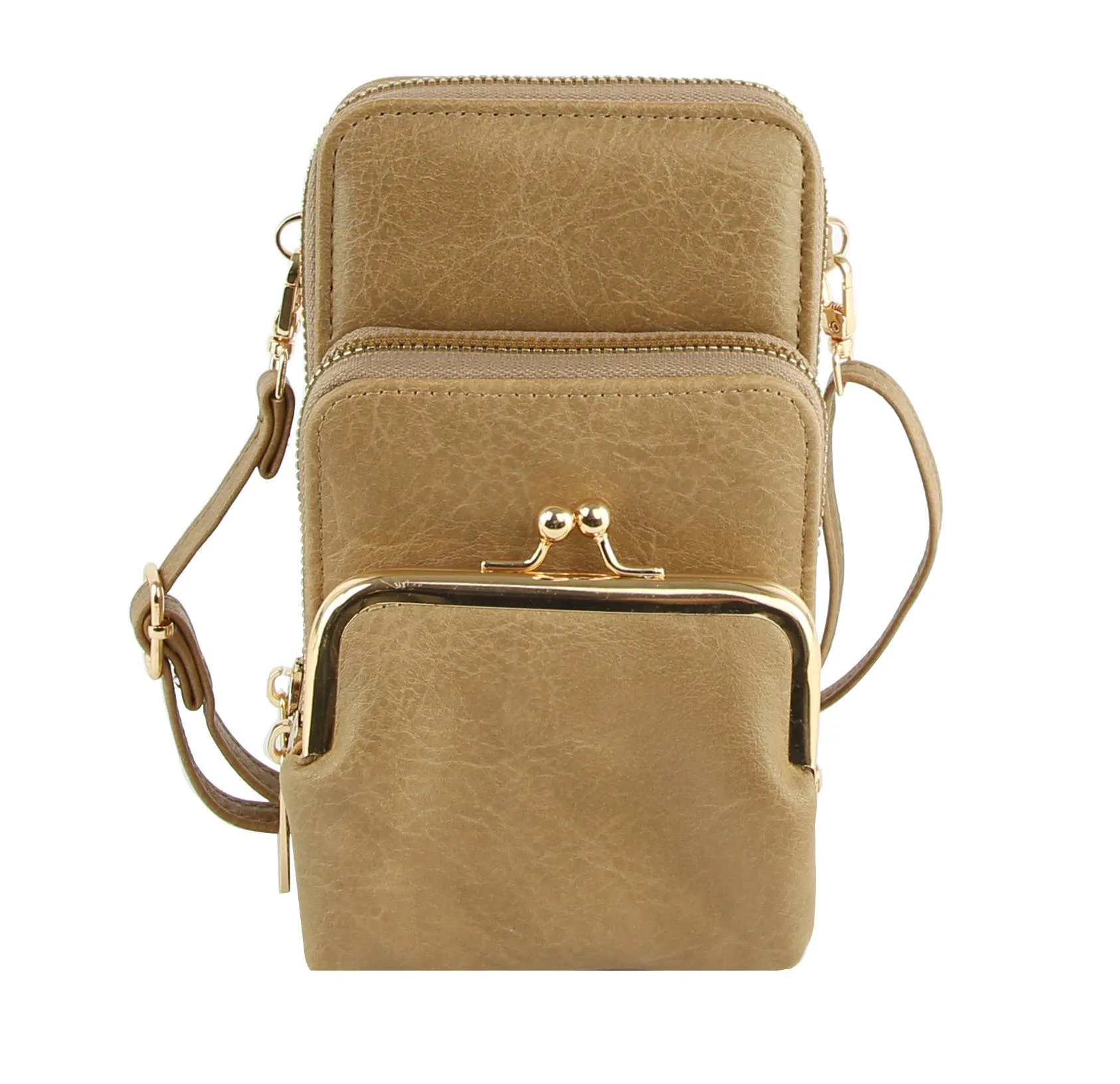 Crossbody Double Zip Handbag
