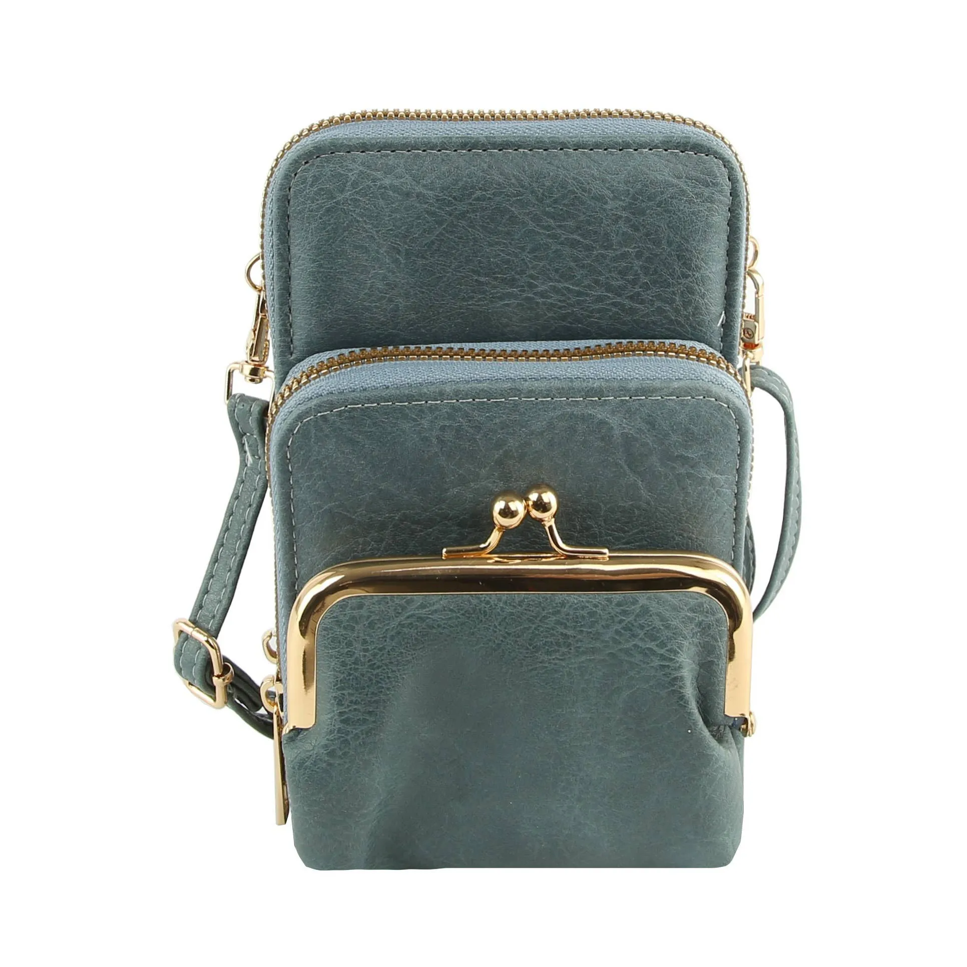 Crossbody Double Zip Handbag