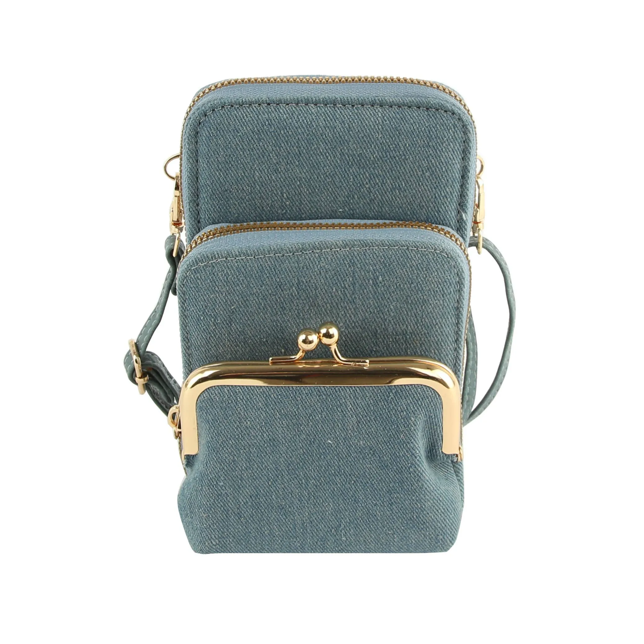 Crossbody Double Zip Handbag