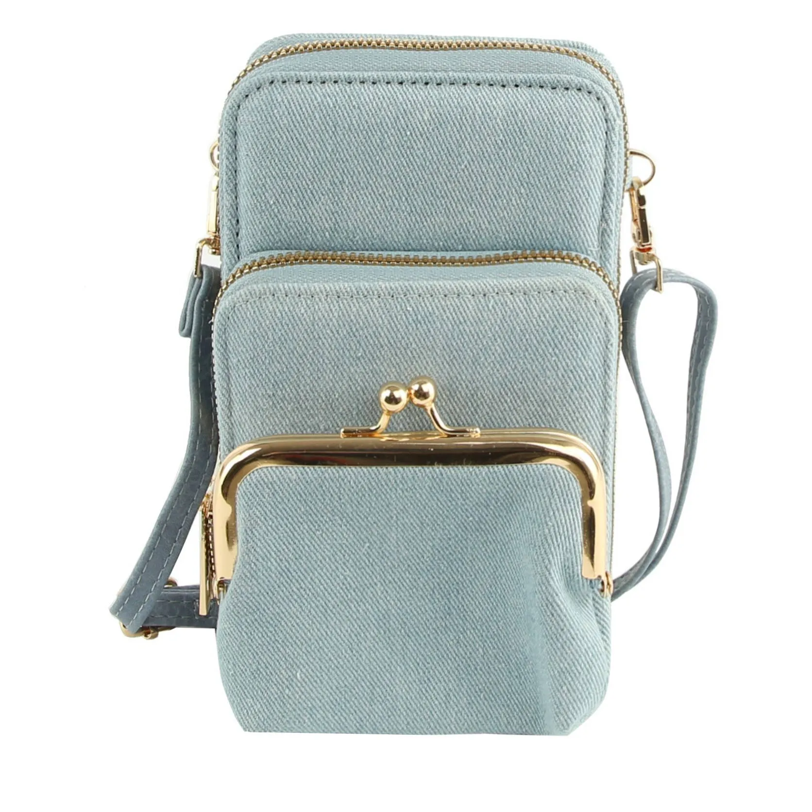Crossbody Double Zip Handbag