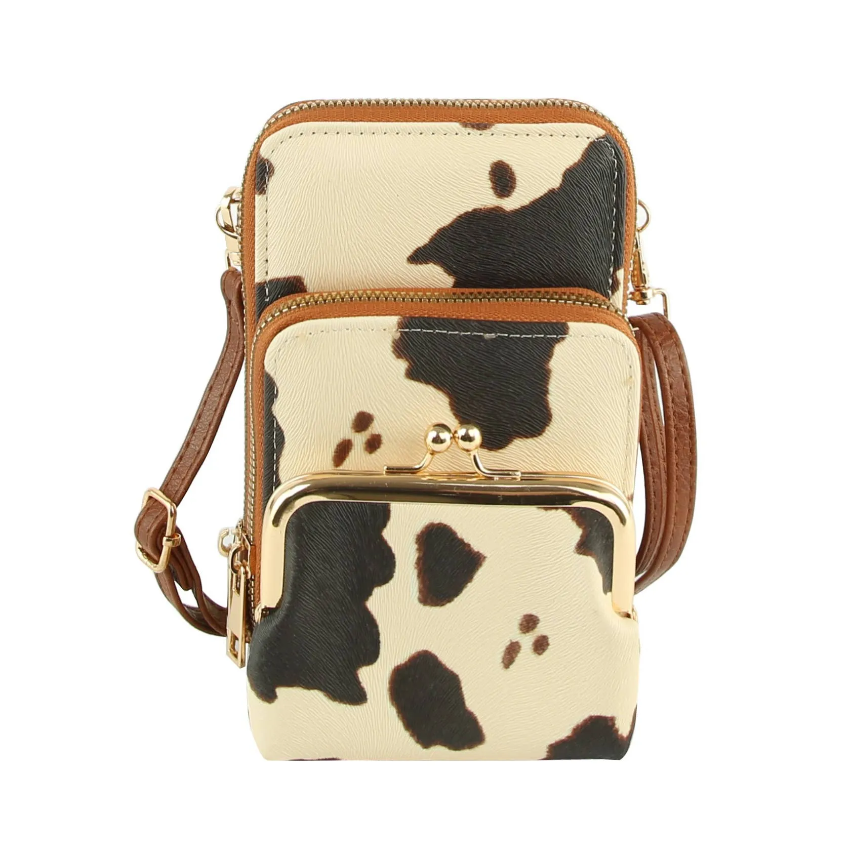 Crossbody Double Zip Handbag
