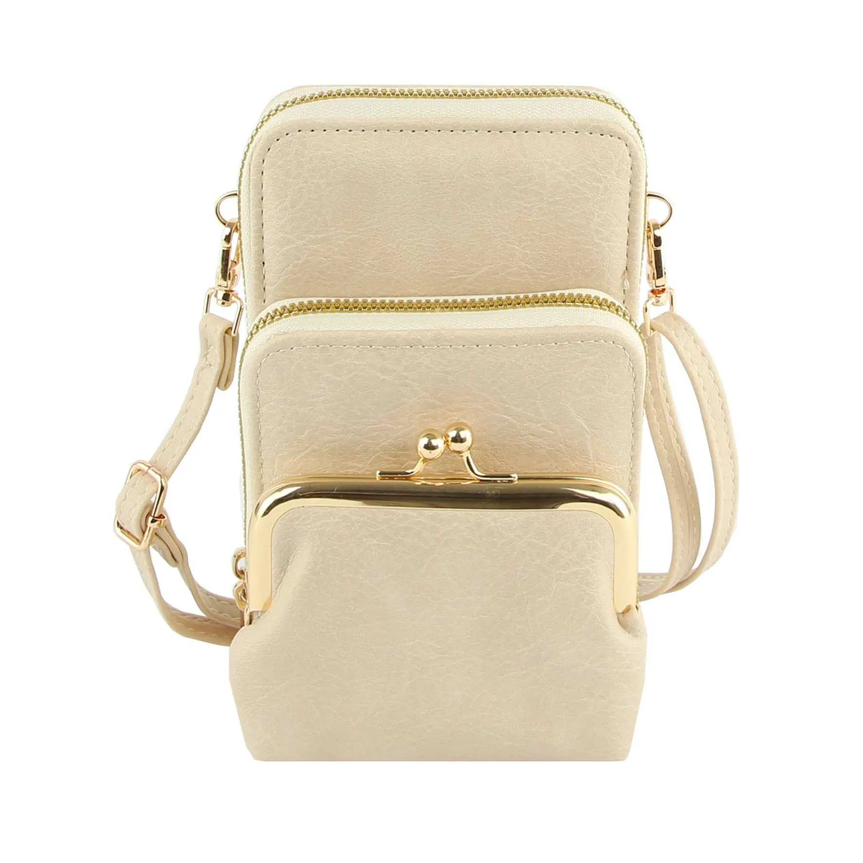 Crossbody Double Zip Handbag