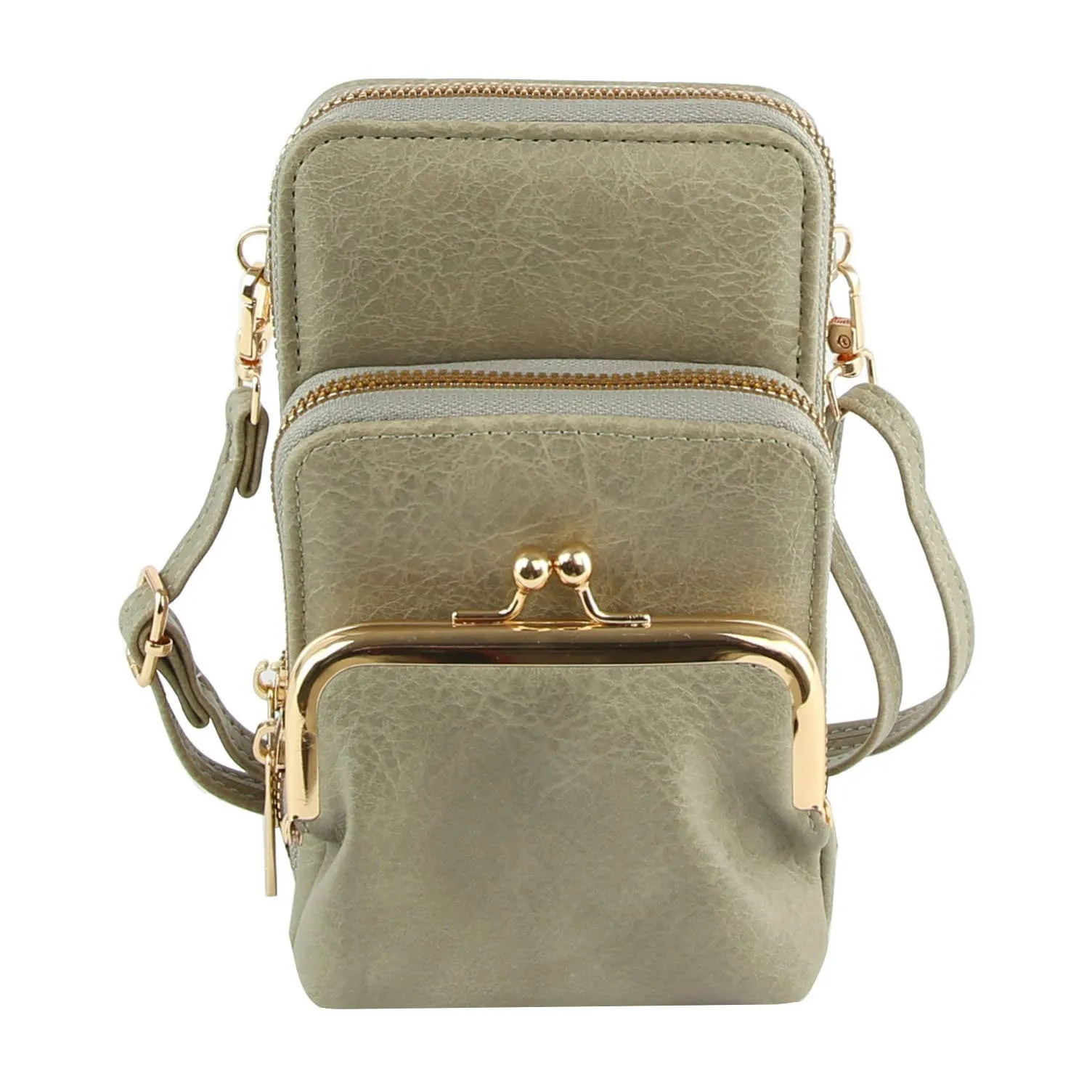 Crossbody Double Zip Handbag