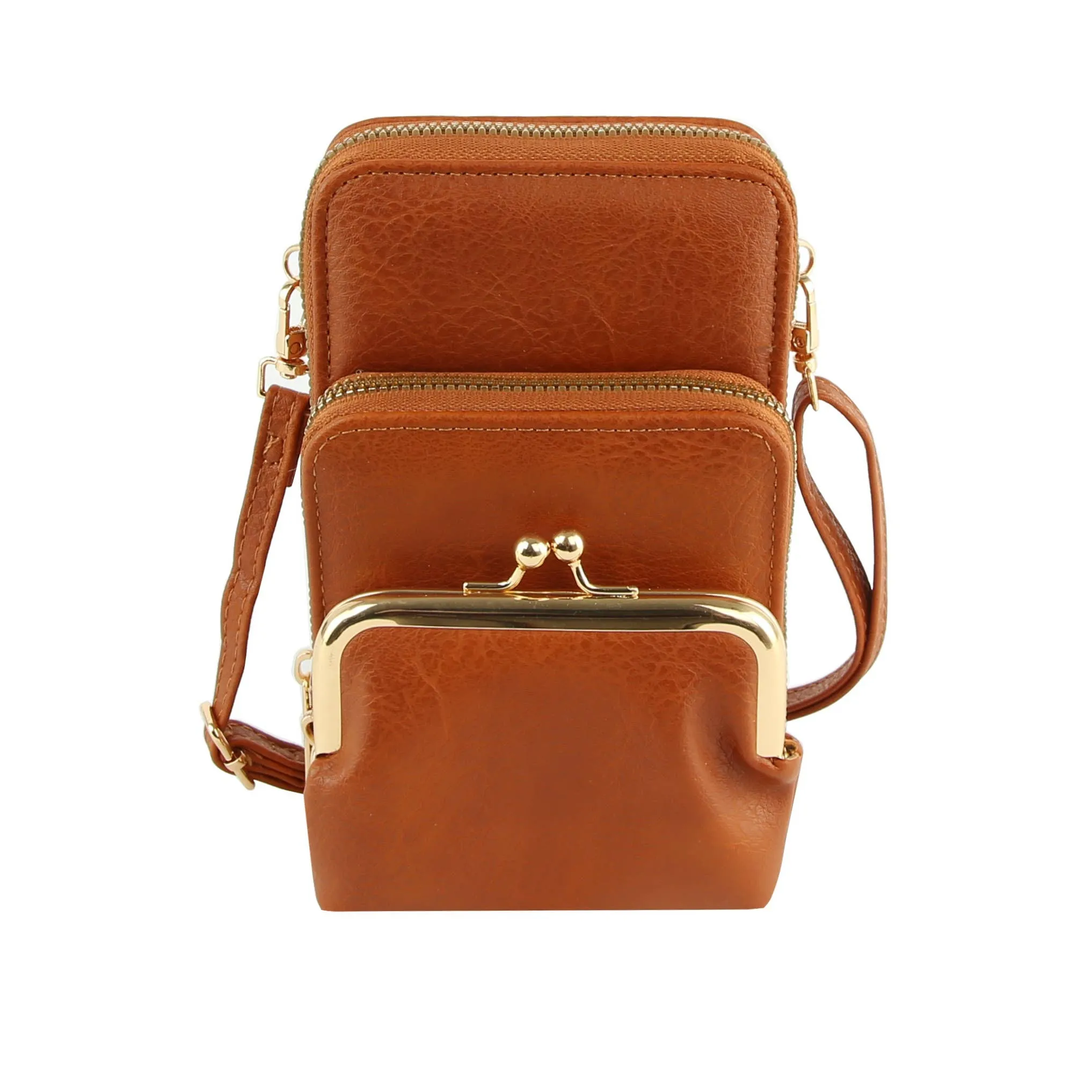 Crossbody Double Zip Handbag