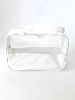 Dawn - Clear Zipper Travel Pouches (White)