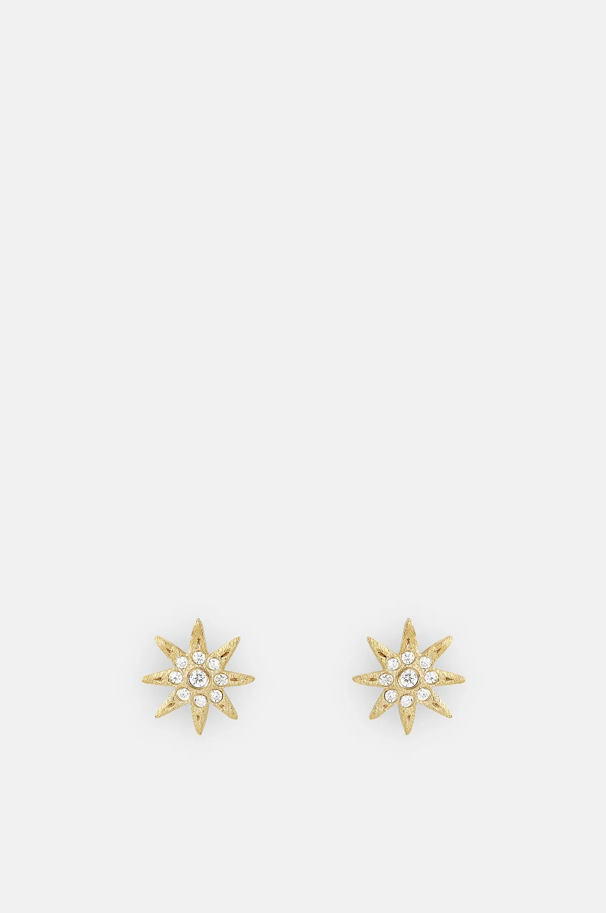 Electra Sparkle Star Shape Gold Stud Earrings