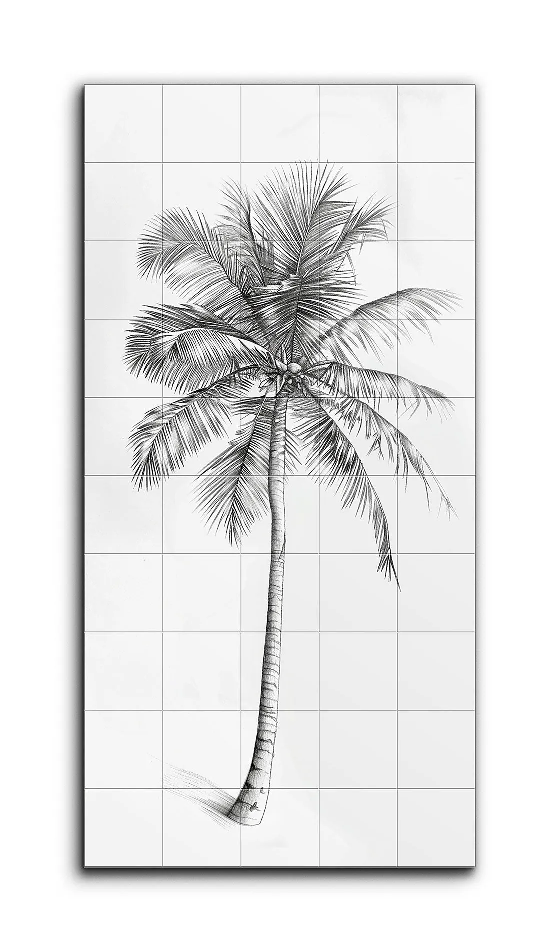 Elegantly Detailed Palm Tree Drawing