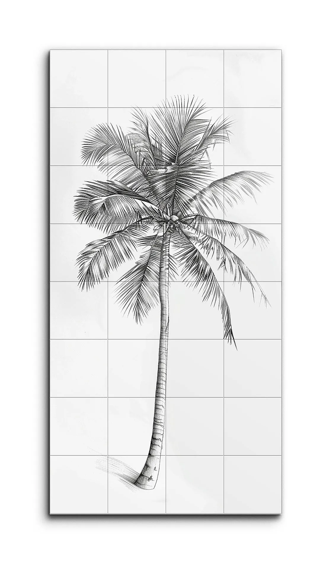 Elegantly Detailed Palm Tree Drawing