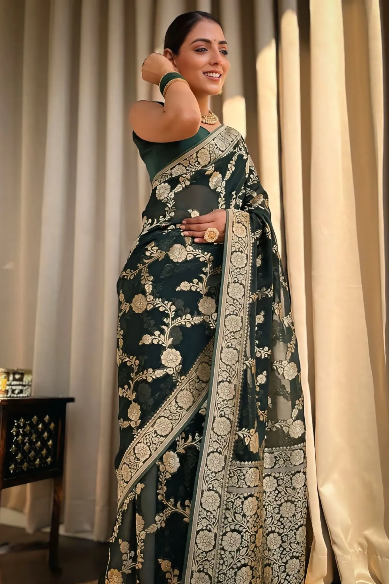 EXCLUSIVE GOTTA DESIGN SILK SAREES FOR WOMAN