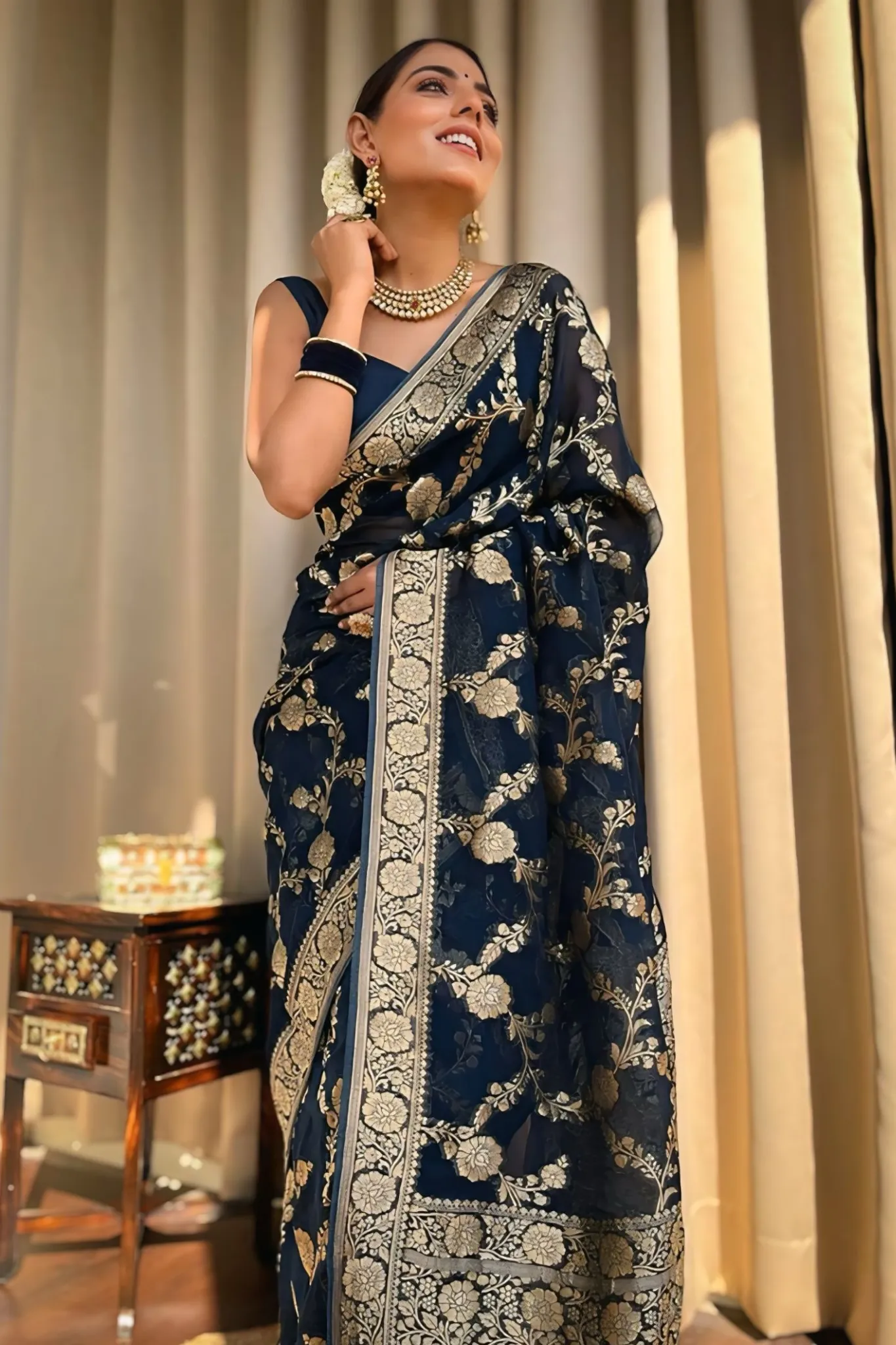 EXCLUSIVE GOTTA DESIGN SILK SAREES FOR WOMAN