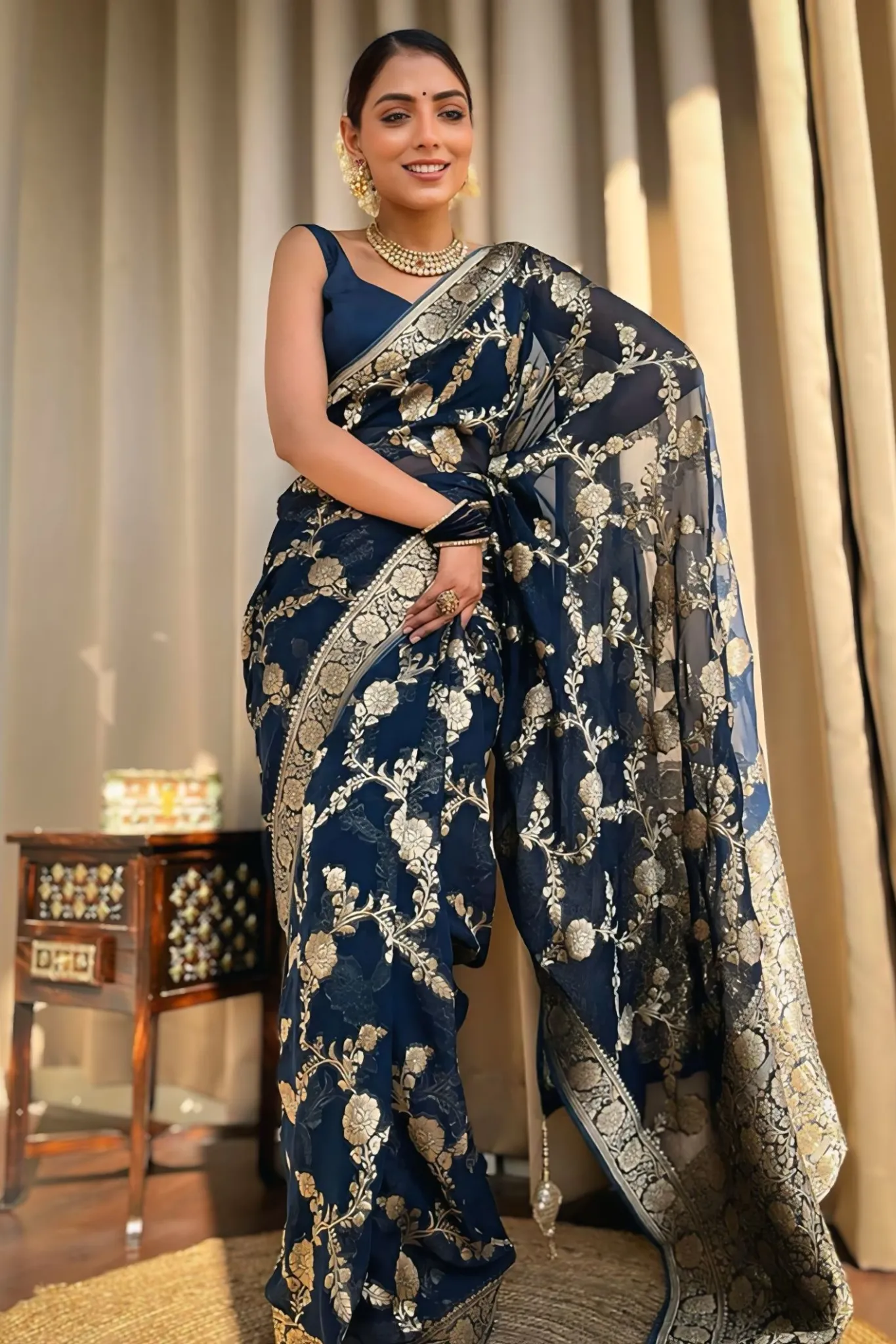 EXCLUSIVE GOTTA DESIGN SILK SAREES FOR WOMAN