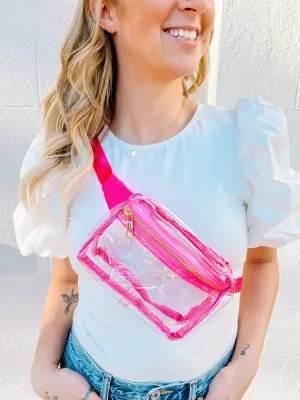 Ferris Clear Belt Bag HOT PINK