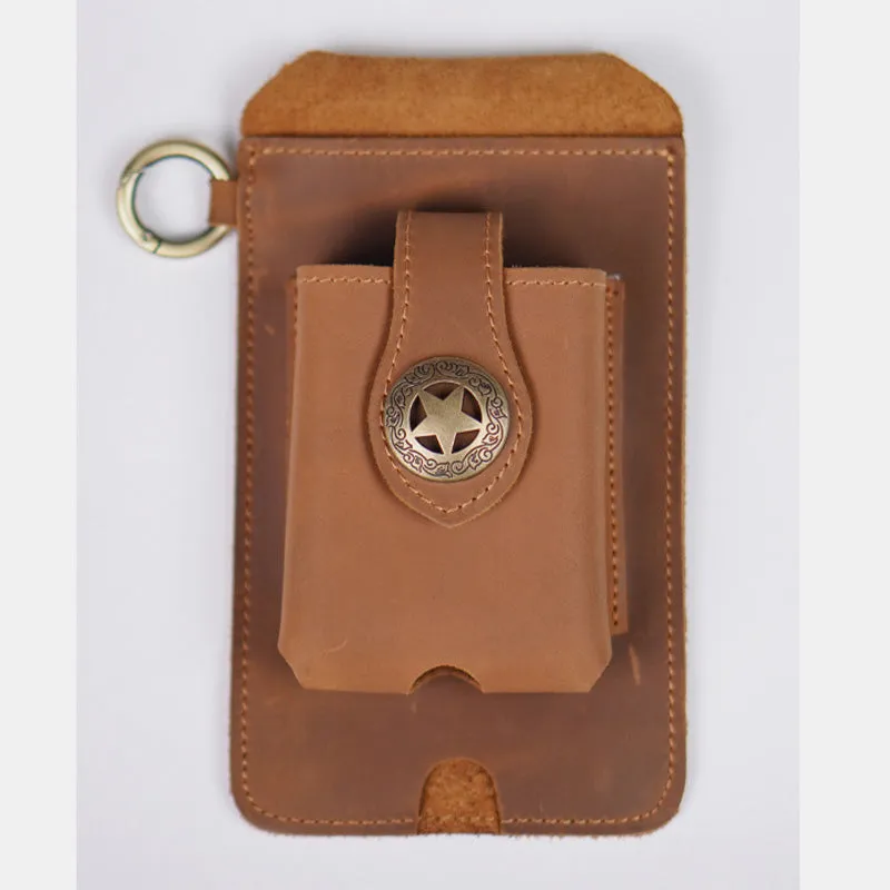Genuine Leather Phone Holster Universal Cell Phone Holder With Belt Loop