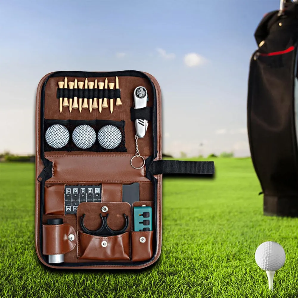 Golf Ball Carry Bag PU Leather Storage