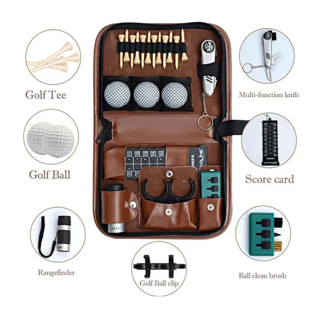 Golf Ball Carry Bag PU Leather Storage