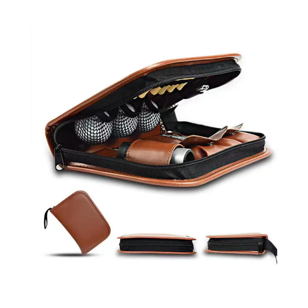 Golf Ball Carry Bag PU Leather Storage