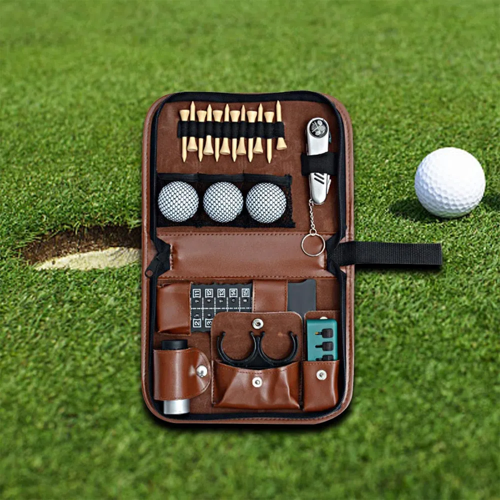 Golf Ball Carry Bag PU Leather Storage