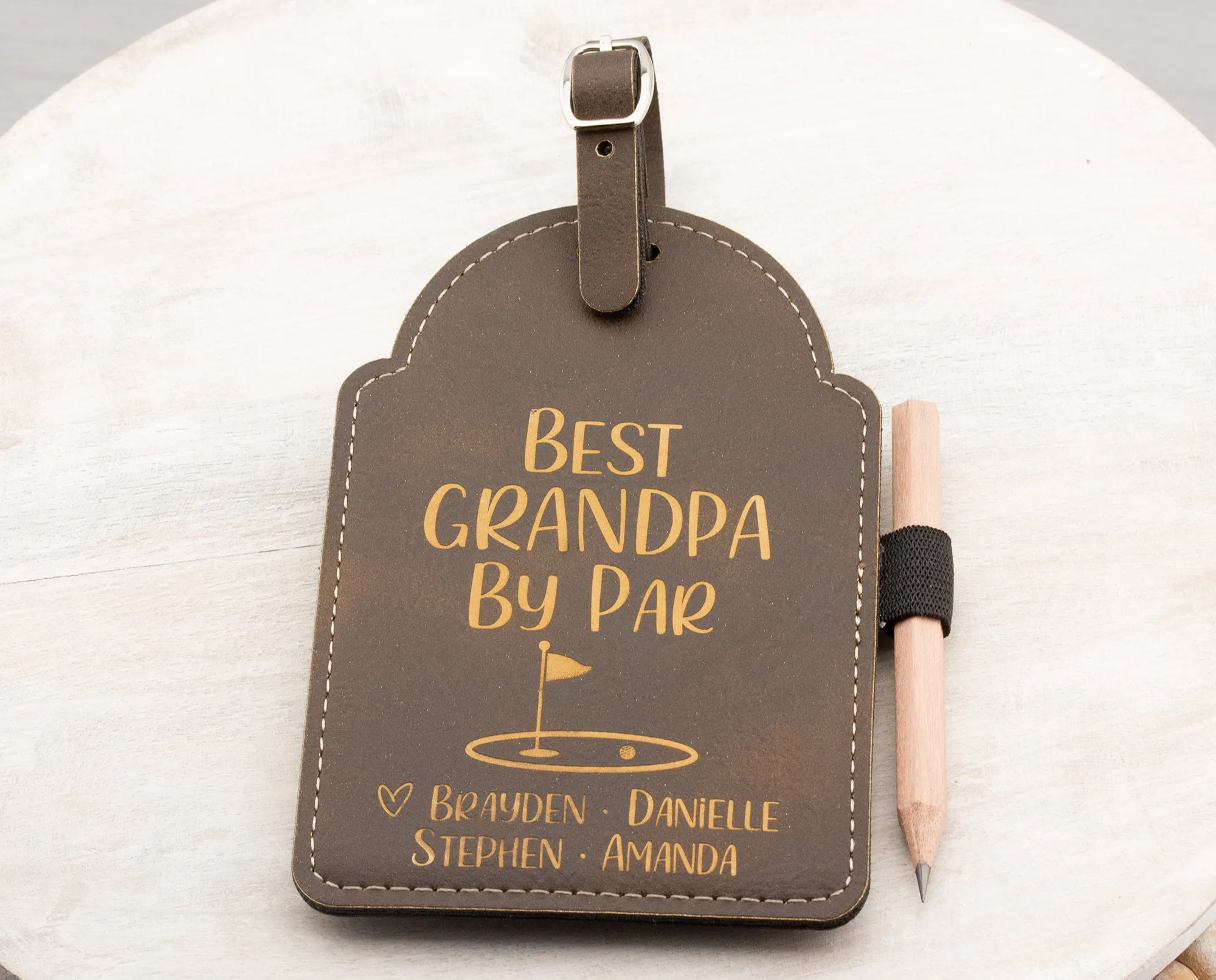 Golf Tee Holder Bag Tag Personalized