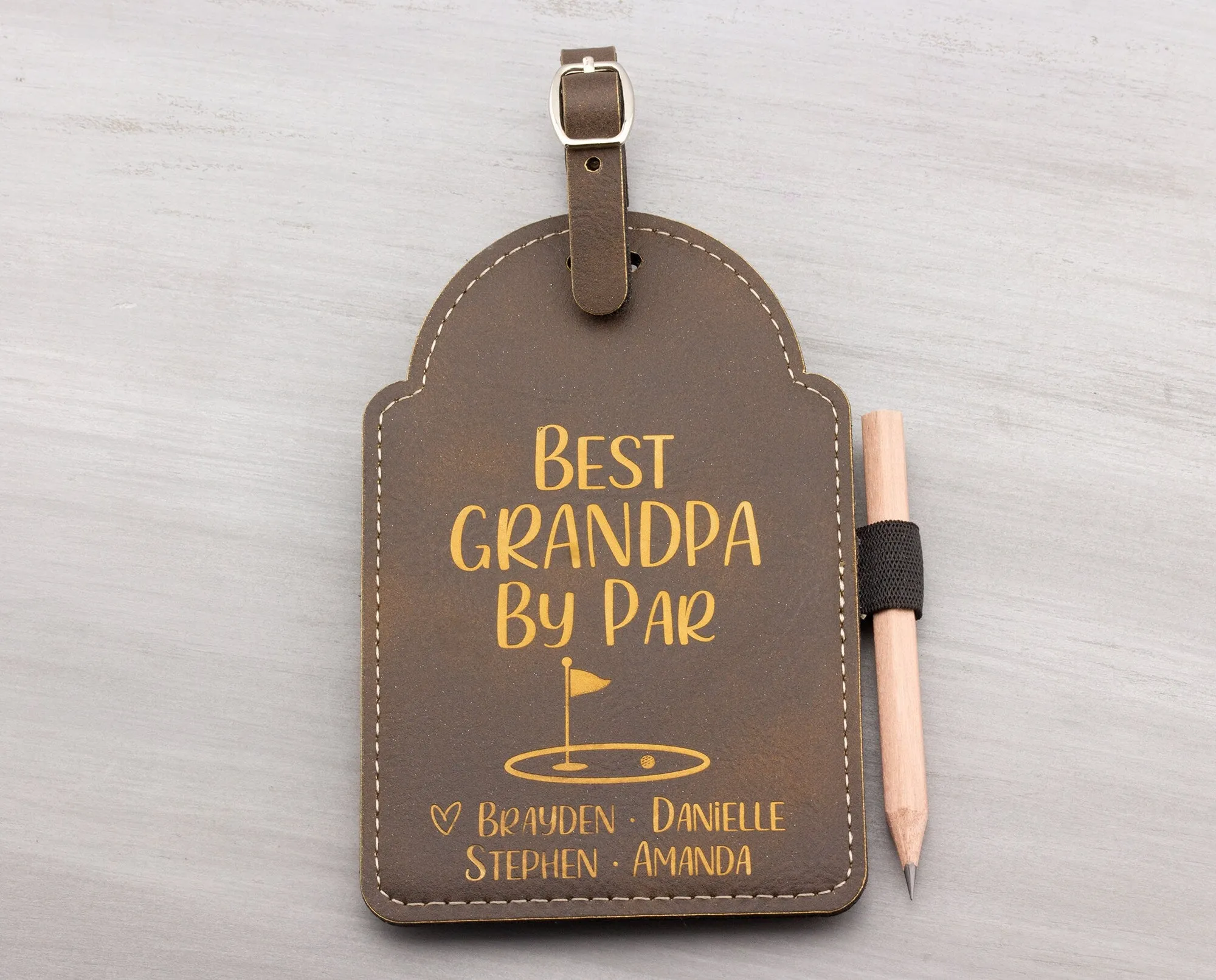 Golf Tee Holder Bag Tag Personalized