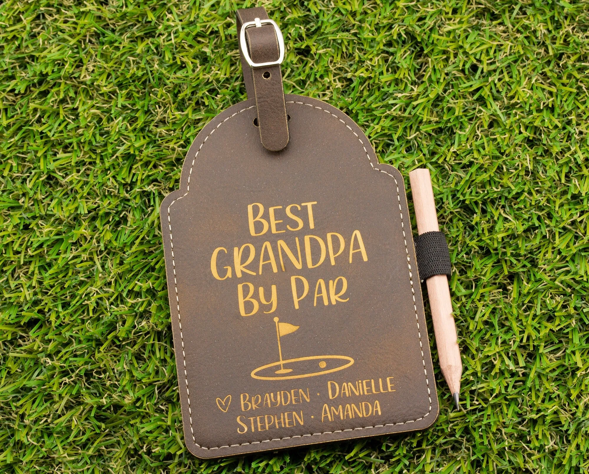 Golf Tee Holder Bag Tag Personalized