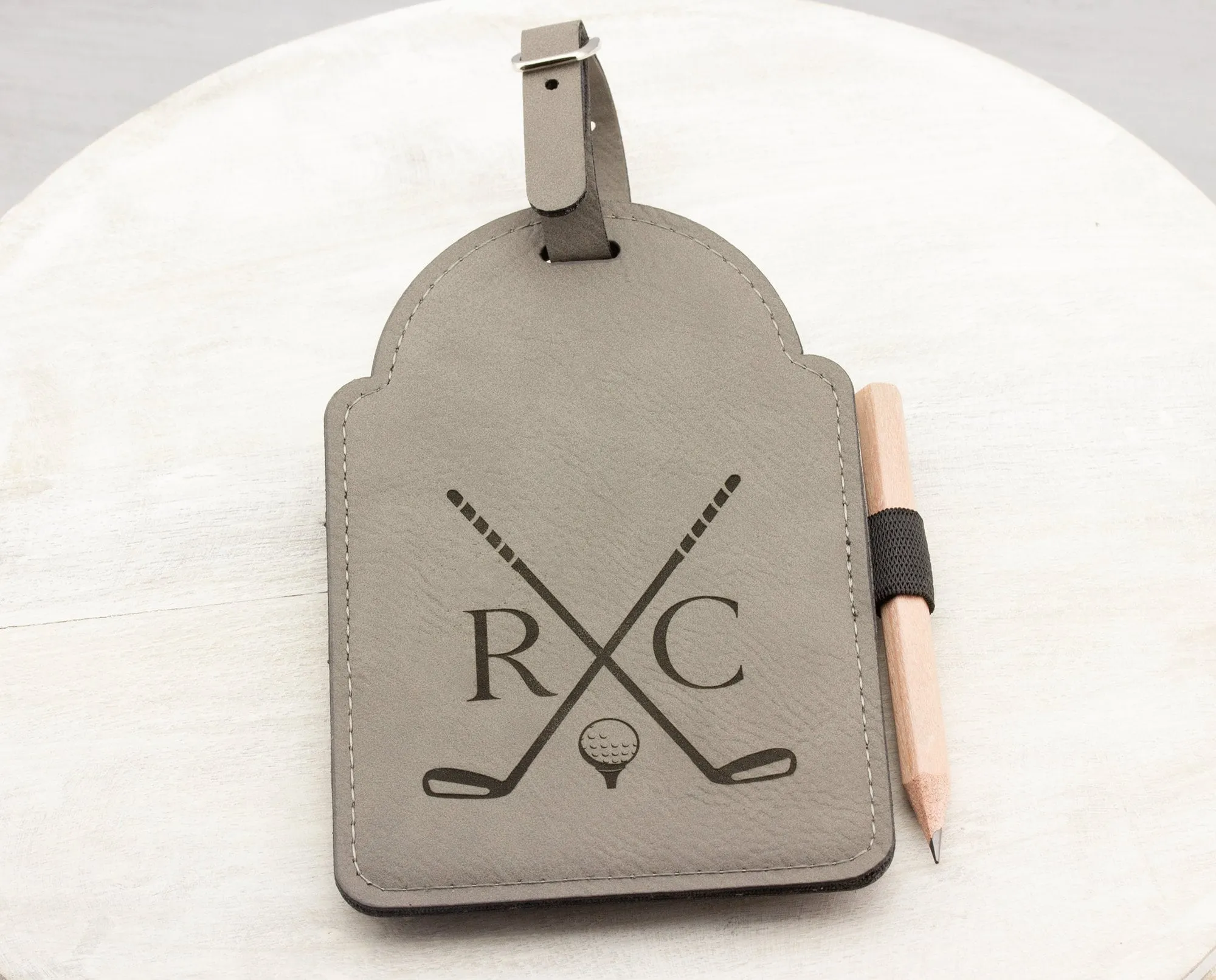 Golf Tee Holder Bag Tag Personalized