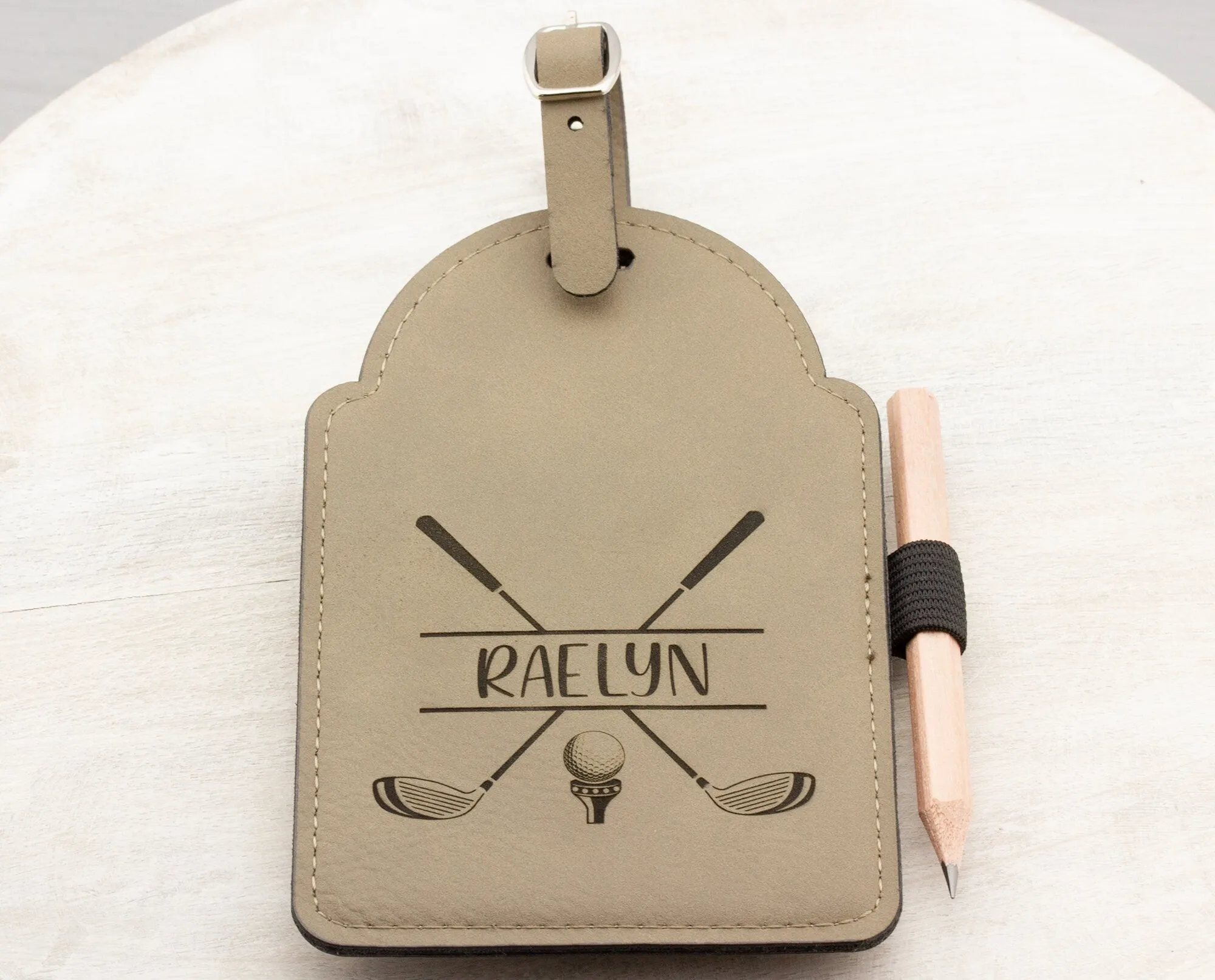 Golf Tee Holder Bag Tag Personalized