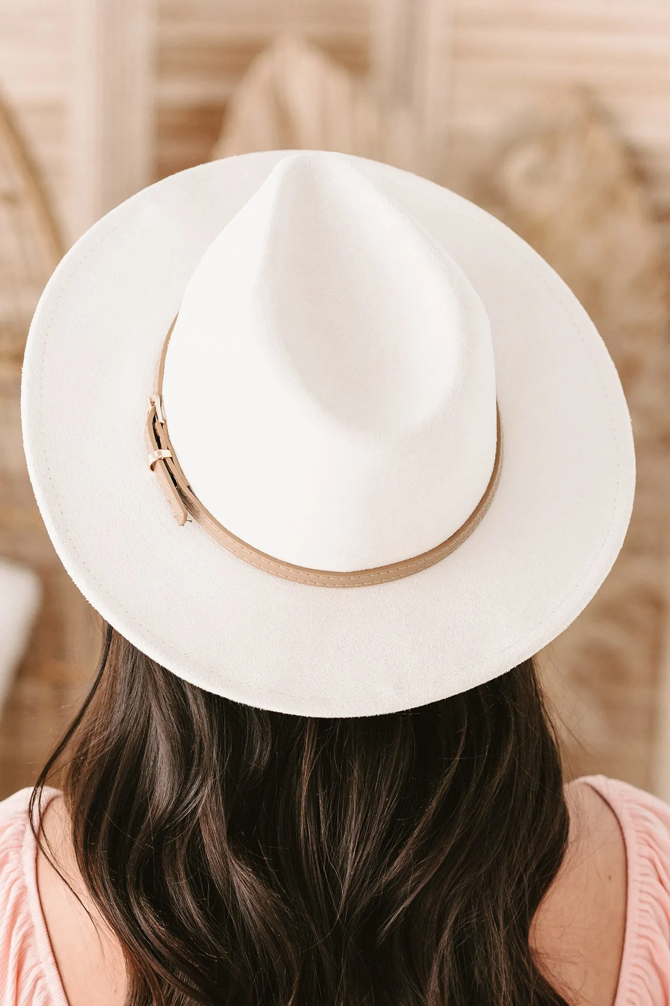 Gorgeous Days Felt Fedora Hat (Ivory)