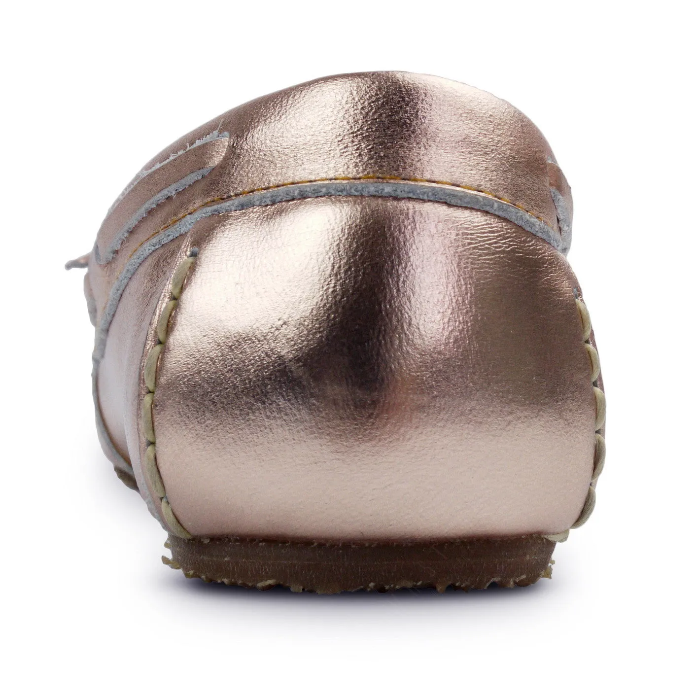 Gorgeous Girl Lace Leather Moccasin Rose Gold
