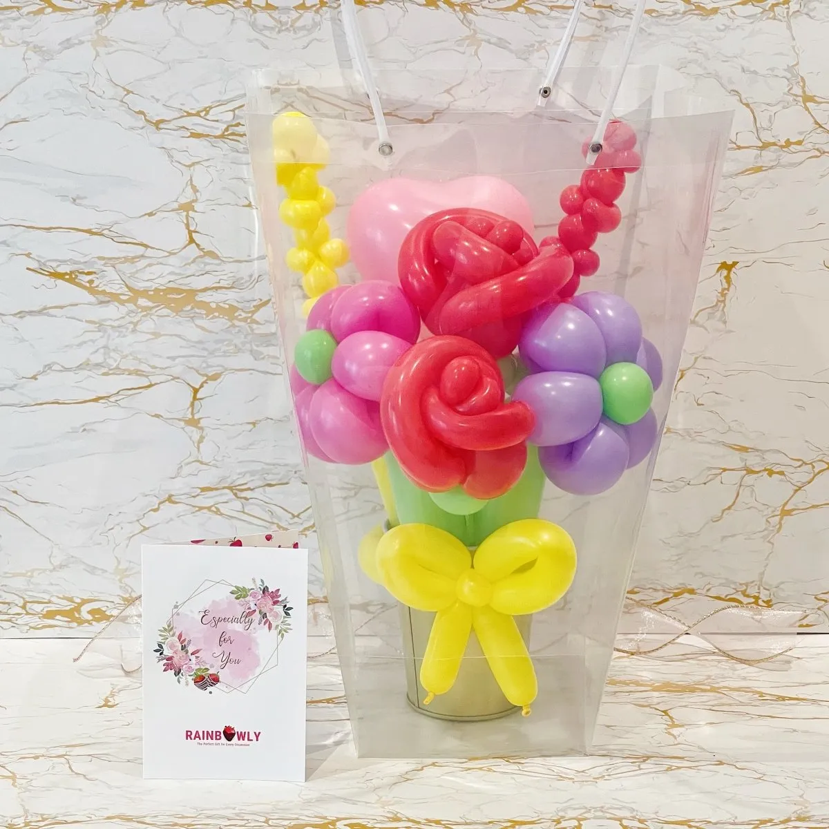 Gorgeous Mix Floral - Balloon Flower Bouquet Arrangement