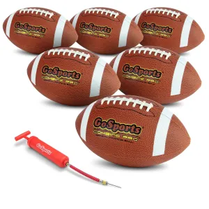 GoSports Combine Football 6-Pack - Regulation Size