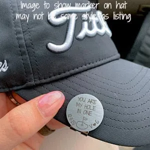 Grandpa Gift Personalized Best Grandpa By Par Golf Ball Marker with Hat Clip
