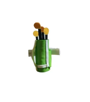 Green/Yellow Golf Bag Hair Clip