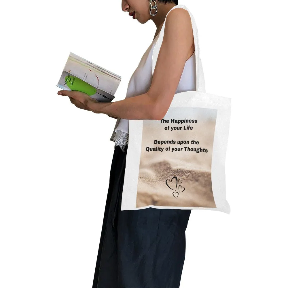 Happiness of Your Life Cotton Canvas Tote Bag (Made in Australia)