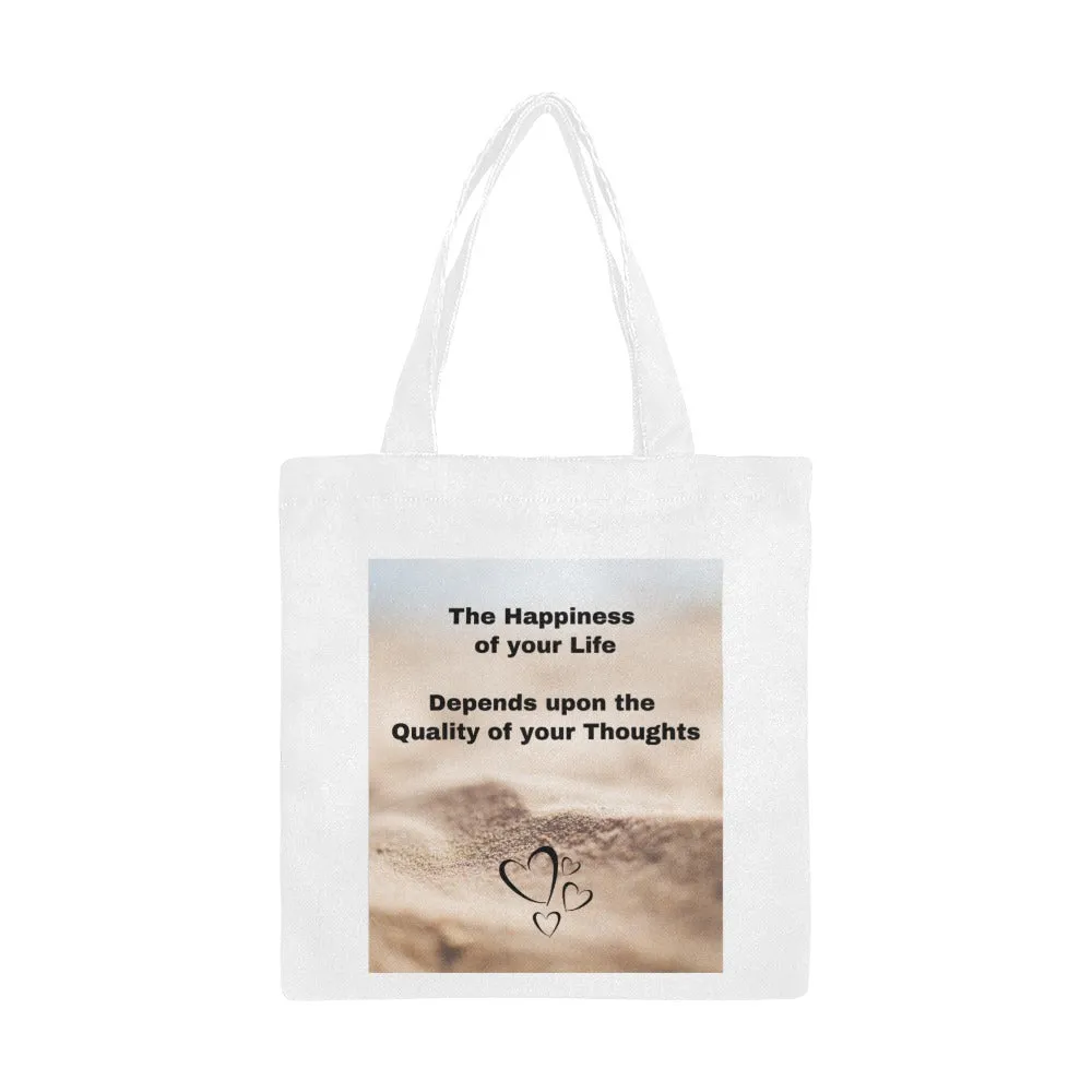 Happiness of Your Life Cotton Canvas Tote Bag (Made in Australia)