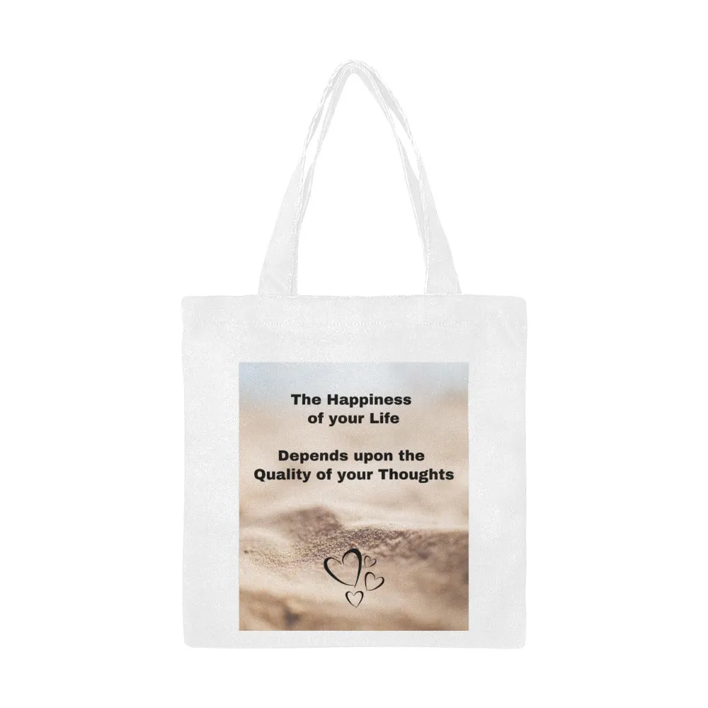 Happiness of Your Life Cotton Canvas Tote Bag (Made in Australia)