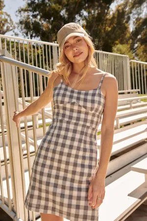 Hello Gorgeous Gingham Sweetheart Mini Dress
