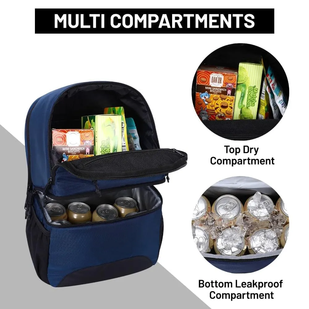 Insulated 2-in-1 Lunch Backpack with Cooler Compartment