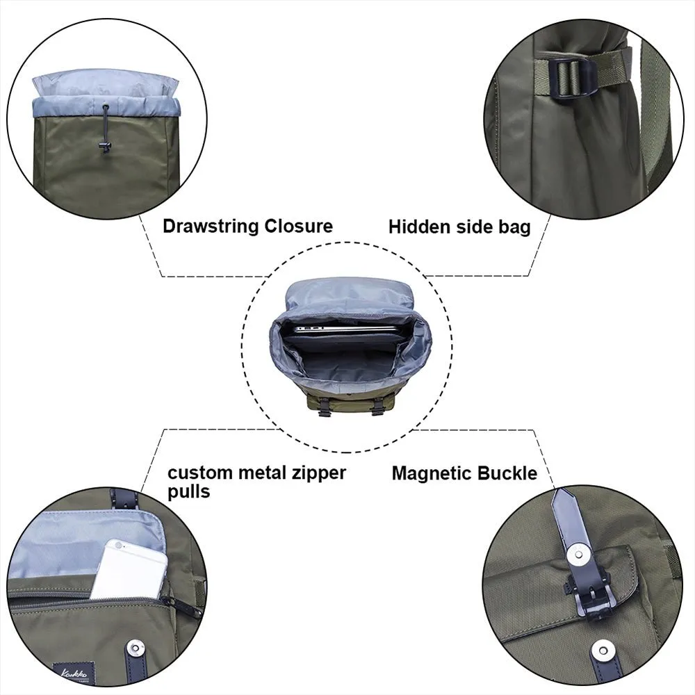 KAUKKO Backpack for city trips, EP5-3 ( Green / 22.4L )