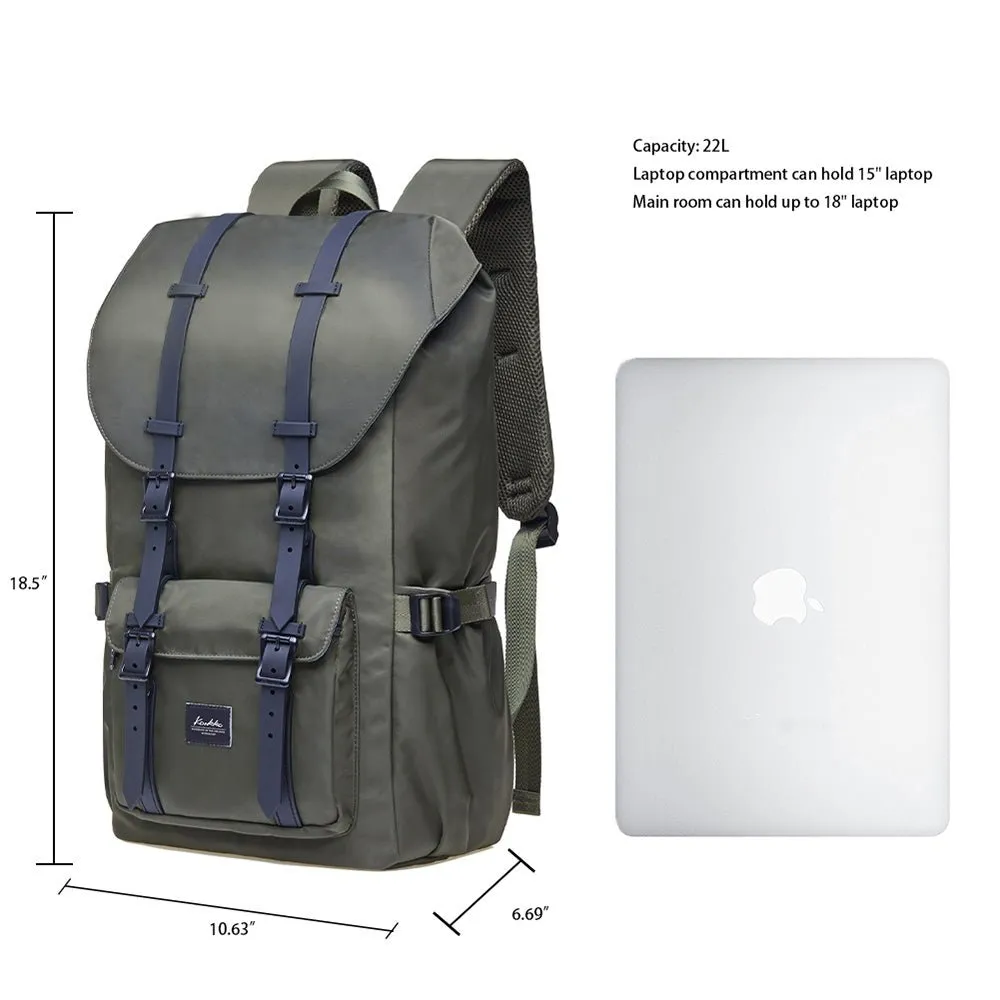 KAUKKO Backpack for city trips, EP5-3 ( Green / 22.4L )