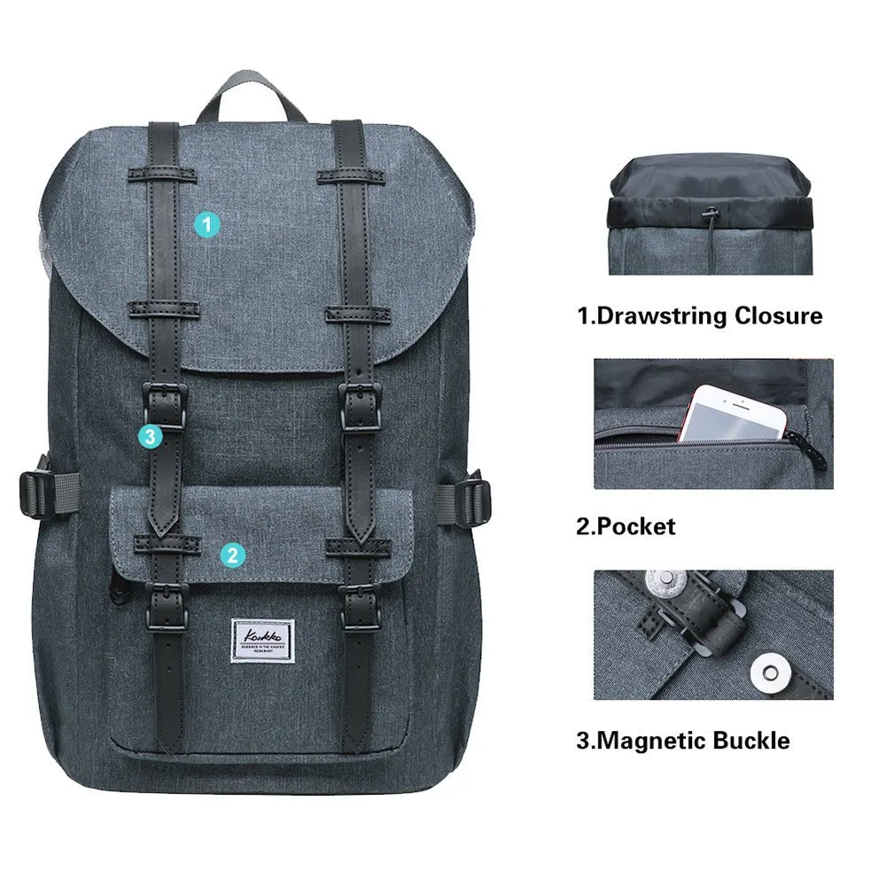 KAUKKO Backpack for city trips, EP5-6 ( DARKGREY / 16.1L )