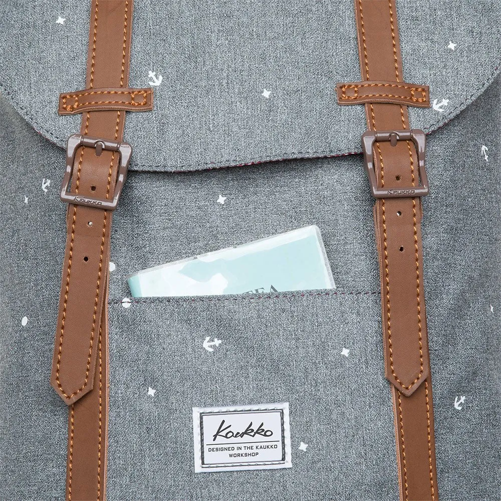 KAUKKO Backpack for city trips, EP6-5 ( Grey / 17.8L )