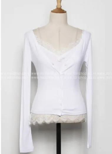 Korea fashion Bodycon Sling Suit Two piece Set Crop Top Thin Sexy Lace Long Sleeve