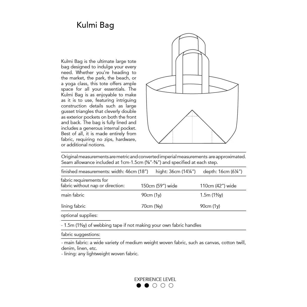 Kulmi Bag Sewing Pattern - Dhurata Davies