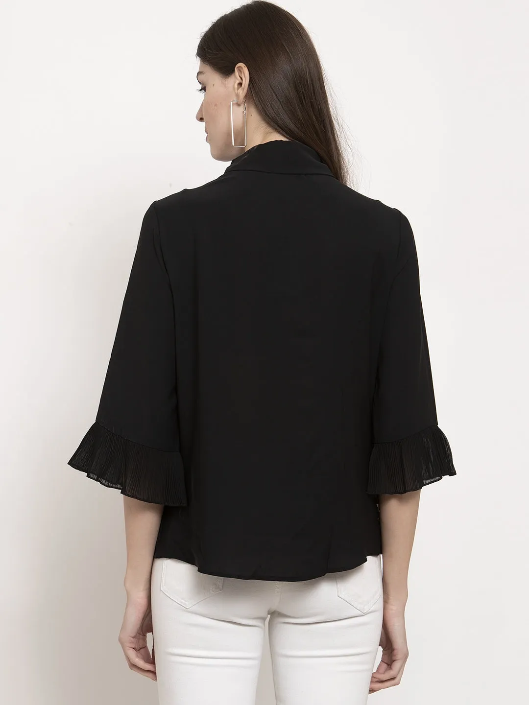 Ladies ruffle Collared top