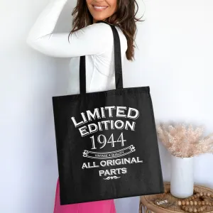 Limited Edition 1944 Tote Bag, Vintage Quality Cotton Bag, All Original Parts, Birthday Gift, Reusable Shopping Bag