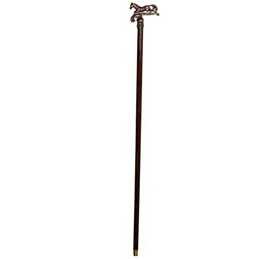 Majestic Victorian Horse: Elegantly Artisan Intricate Cane