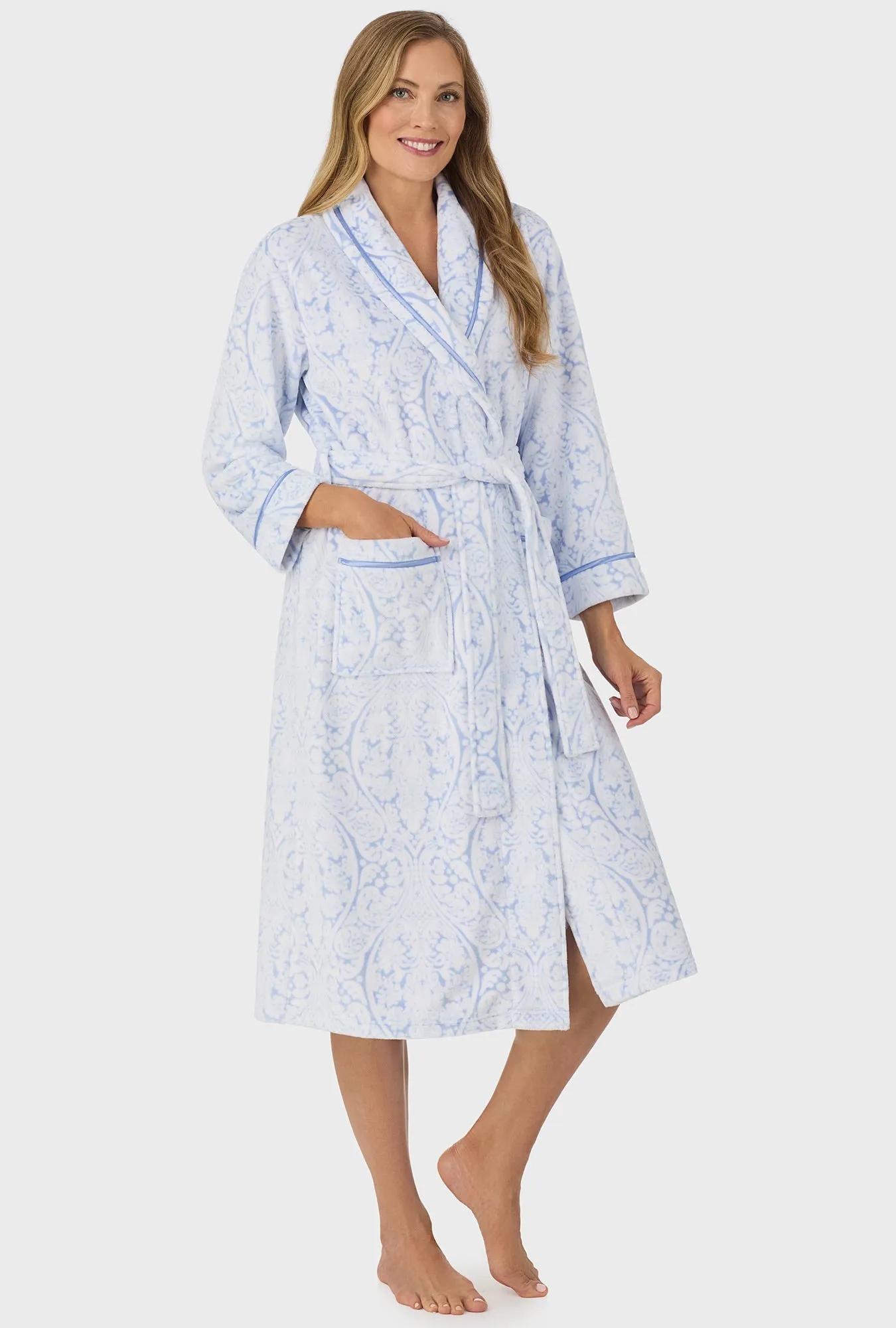 Malibu Damask Wrap Robe