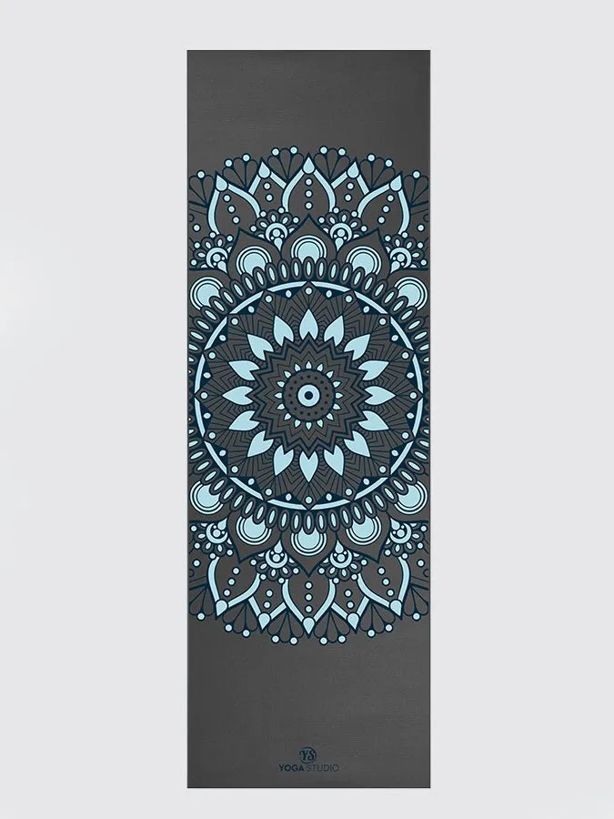 Mandala Yoga Mat - Charcoal & Blue