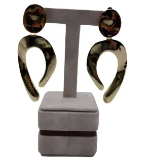 Metal abstract clip on earring