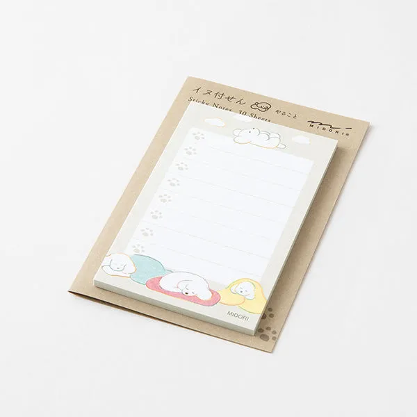 Midori To-do List Sticky Note - Dog Grey - 30 Sheets